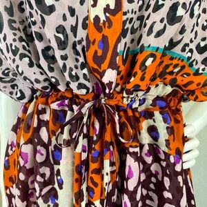 Cabi Colorful Animal Print Dress - 2 Piece - Size L